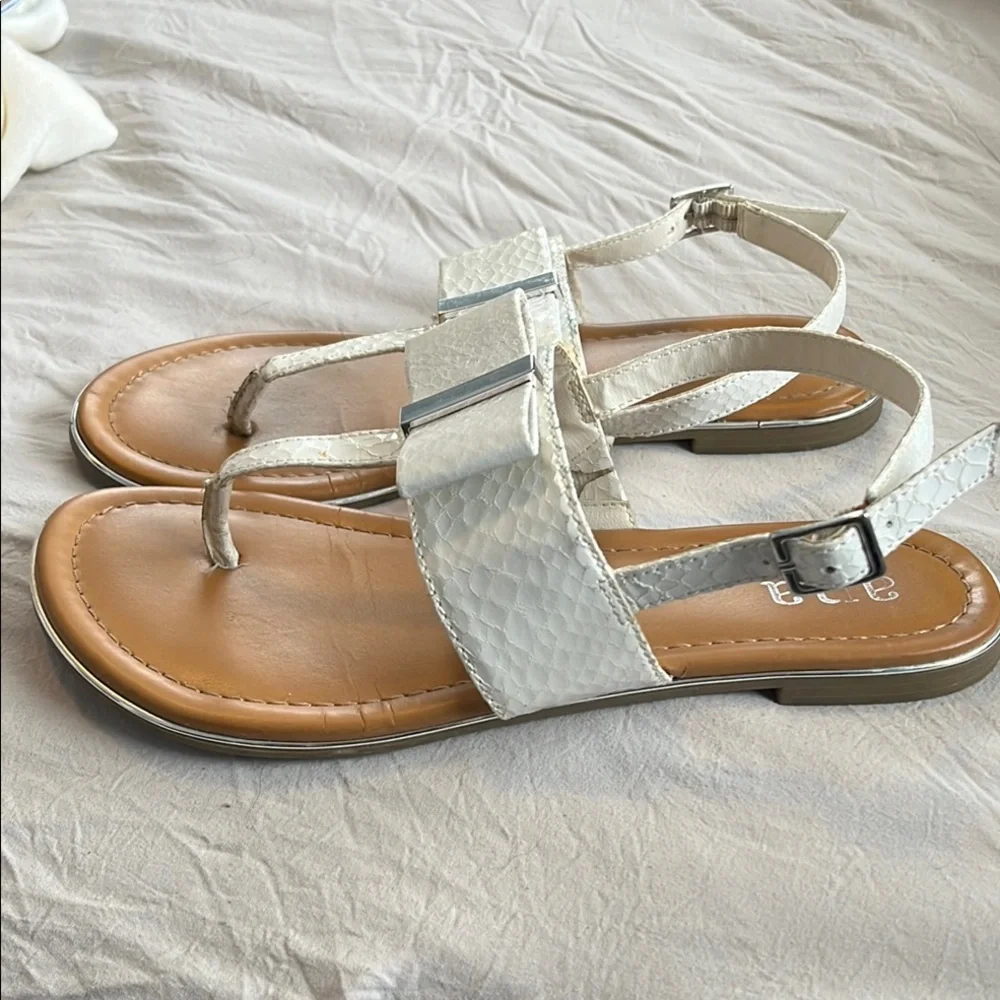 a.n.a. White Sandals - Picture 2 of 2